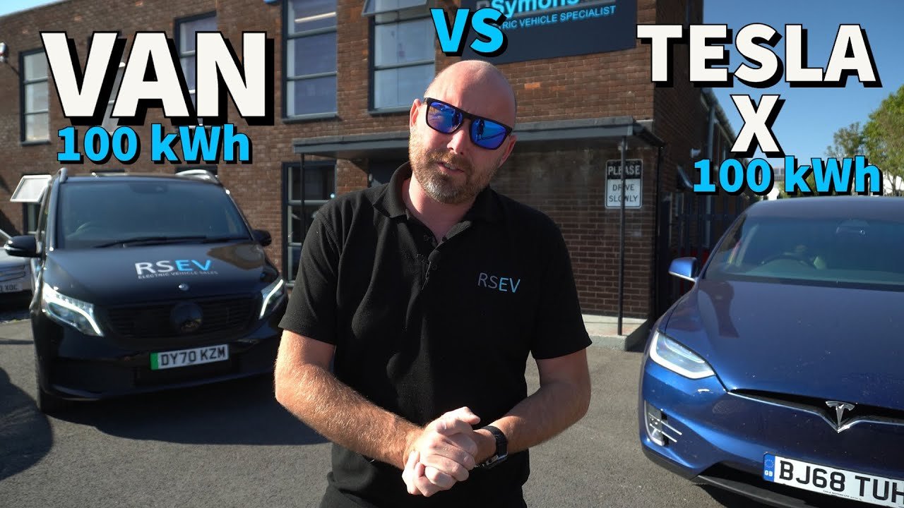 7 seater EV comparison. Tesla X100d vs Mercedes EQV real world range and efficiency comparison.
