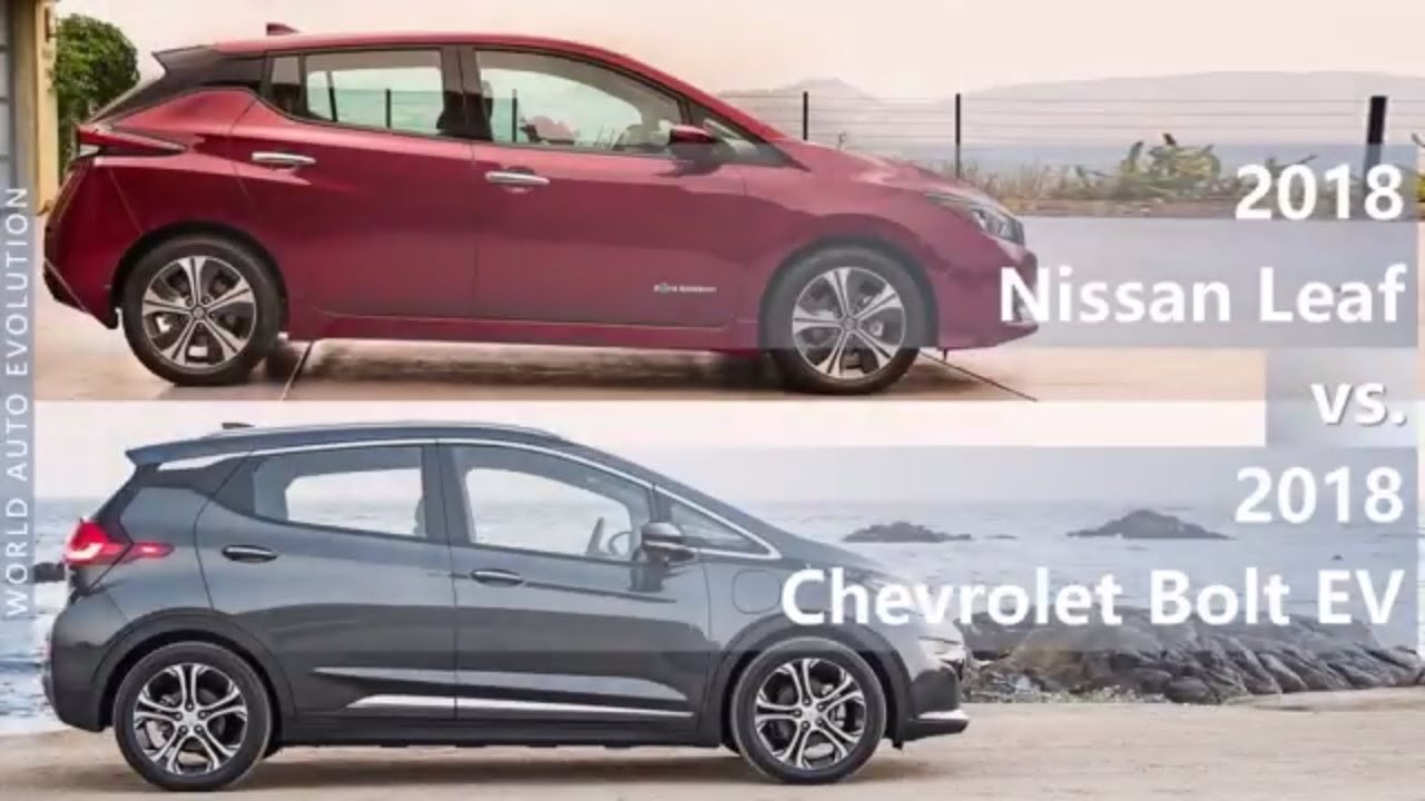 2018 Nissan Leaf vs 2018 Chevrolet Bolt EV (technical comparison)