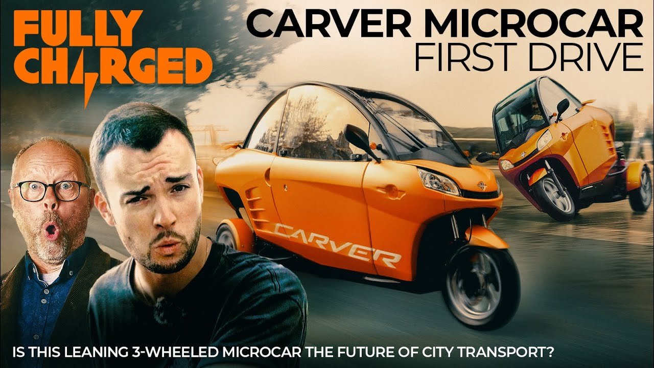 The future of city transport? A LEANING 3-wheeled microcar | Carver EV first drive