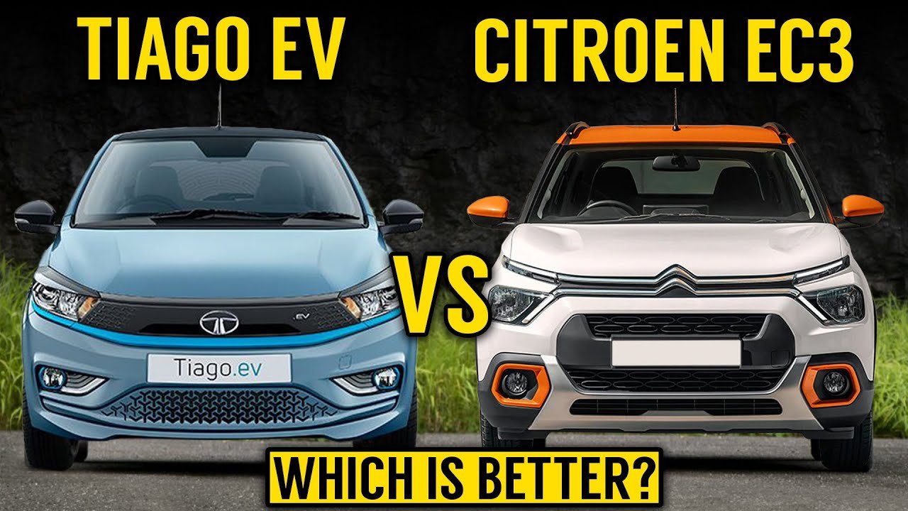 Citroen eC3 Vs Tiago EV | Detailed comparison | Tata Tiago EV VS eC3 | Which ev is better?