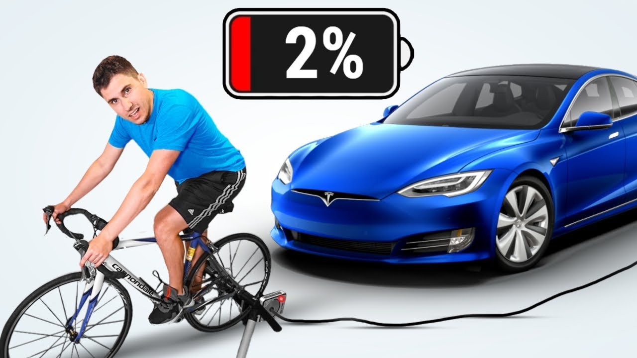 Charging an Electric Car with My Bike!