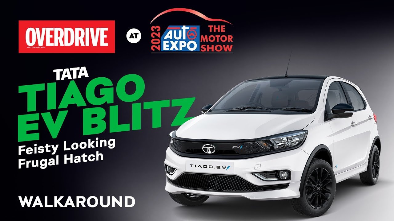 Tata Tiago EV Blitz walkaround – feisty-looking frugal hatch Auto Expo 2023