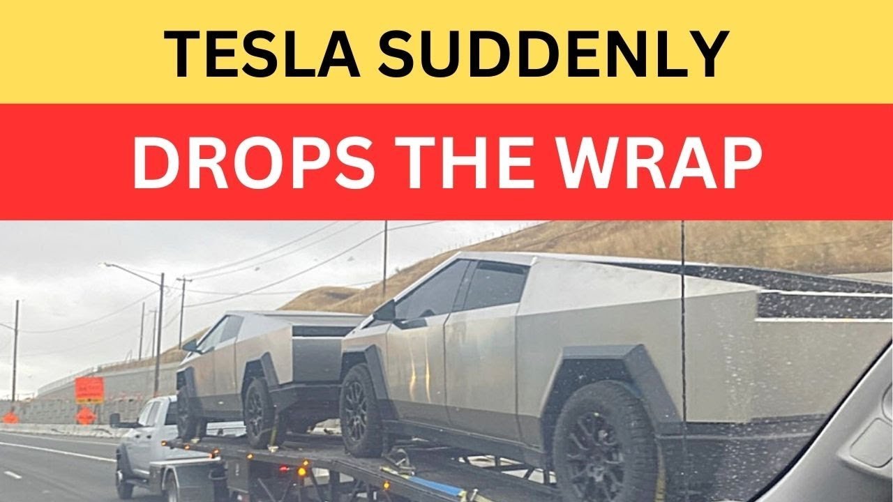 BREAKING! Tesla Suddenly Drops Cybertruck's Wrap and Transports Two Without Camo