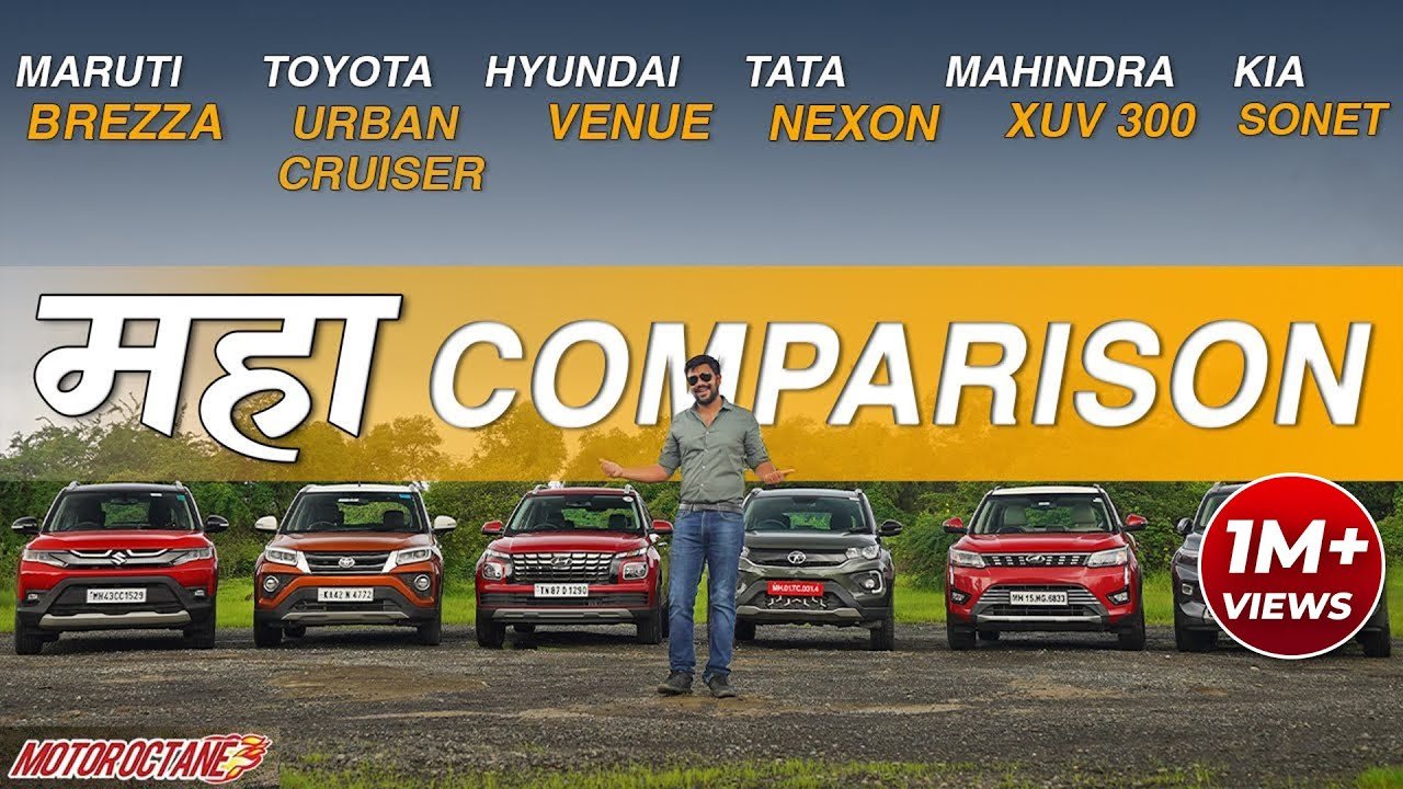 Maruti Brezza vs Hyundai Venue vs Tata Nexon vs Kia Sonet vs Mahindra XUV300 vs Urban Cruiser 2023