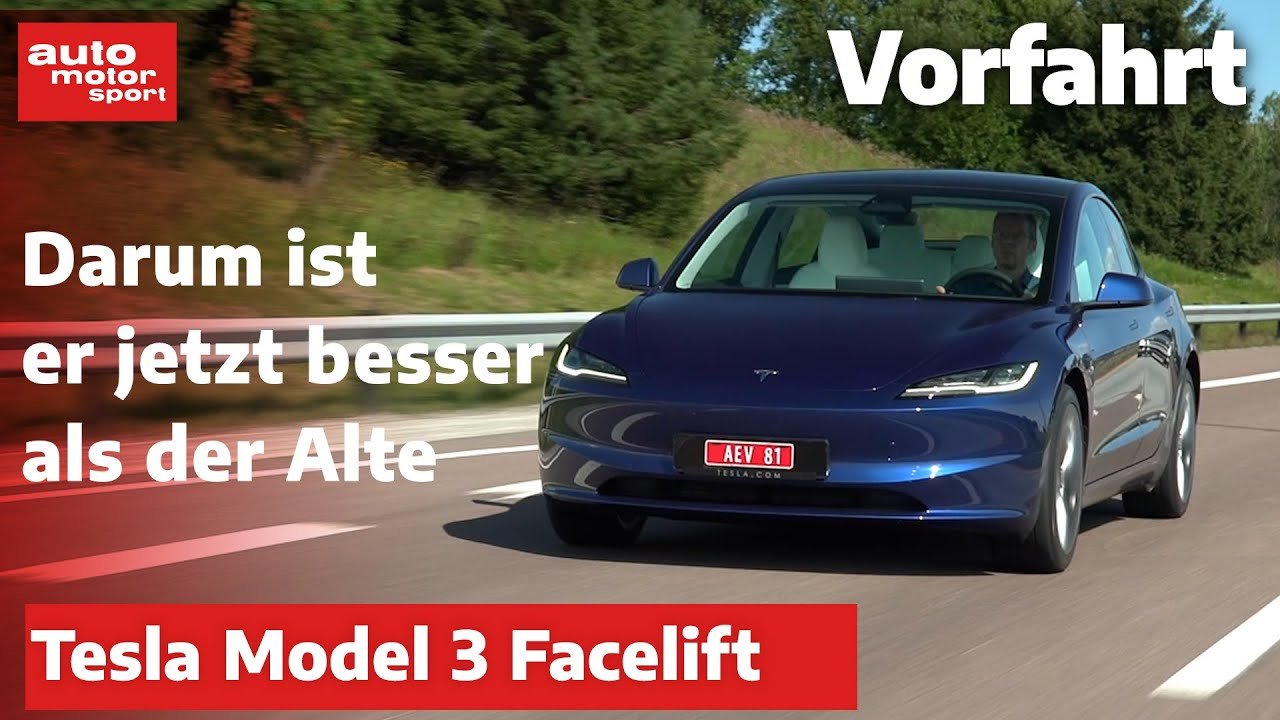 Vorfahrt: Die erste exklusive Fahrt im neuen Tesla Model 3 – IAA Mobility 2023 |auto motor und sport