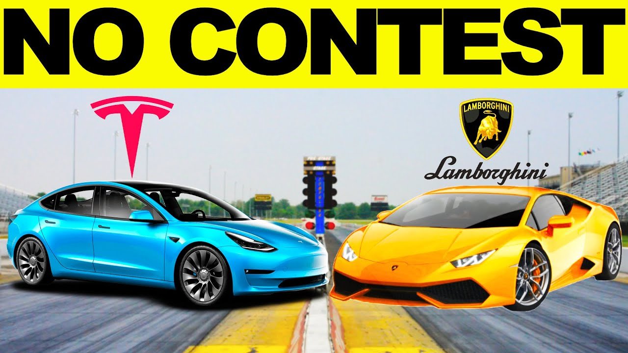 New 2023 Tesla Model 3 vs Supercars & Muscle Cars: Shocking Results!