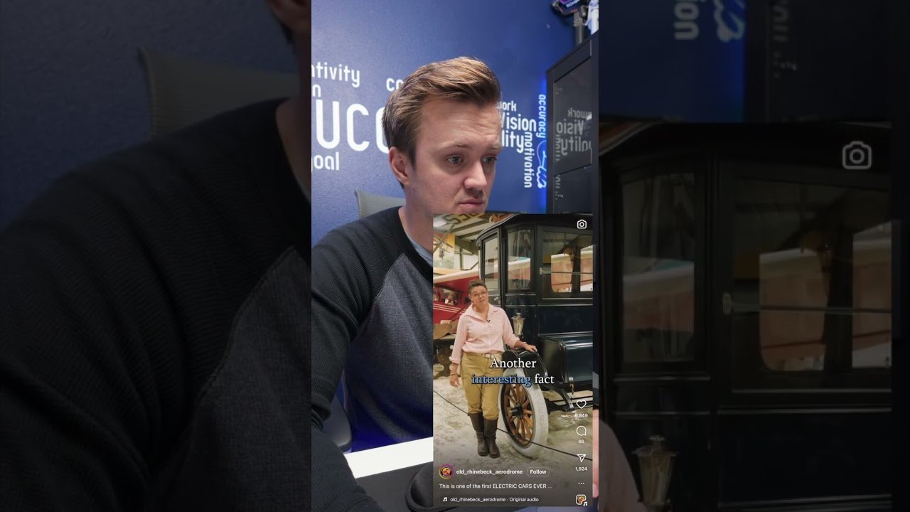 First electric car #teslalovers #electricvehicle #teslamodely #reaction