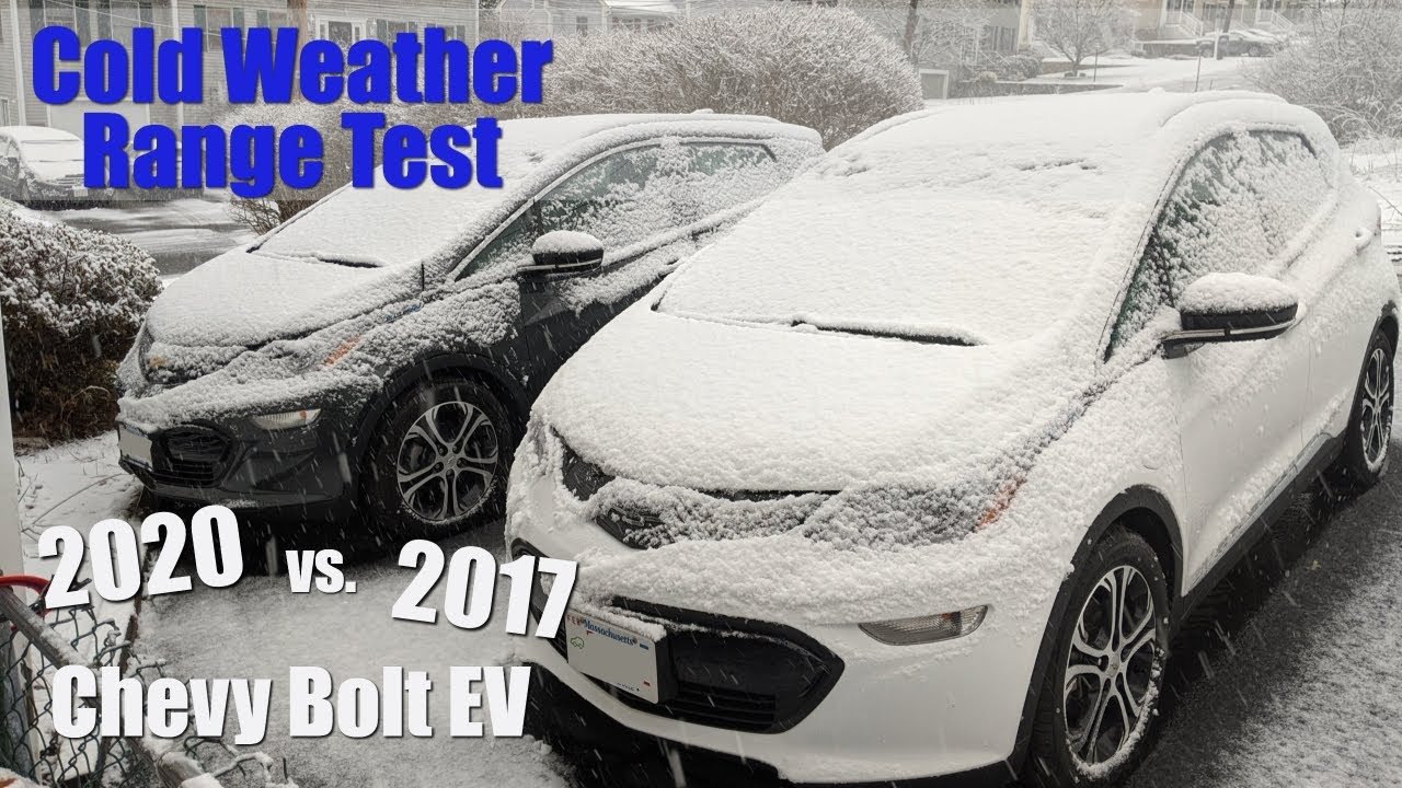 2017 vs. 2020 Chevy Bolt EV: Cold Weather Range Test + Efficiency Comparison