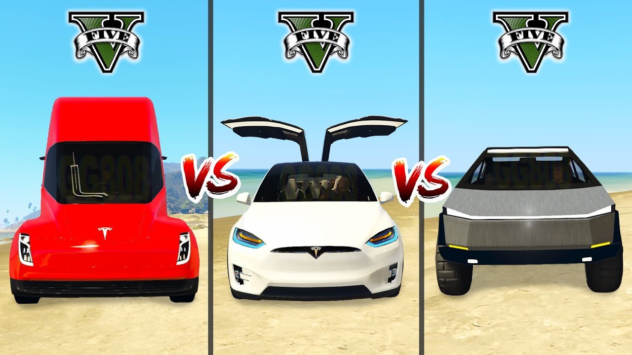 Tesla Semi vs Tesla X vs Tesla Cybertruck in GTA 5 – which is best?