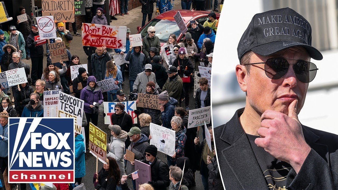 BURN A TESLA, SAVE DEMOCRACY?: Anti-Musk protestors speak out on ‘Day of Action’ #tesla #elonmusk
