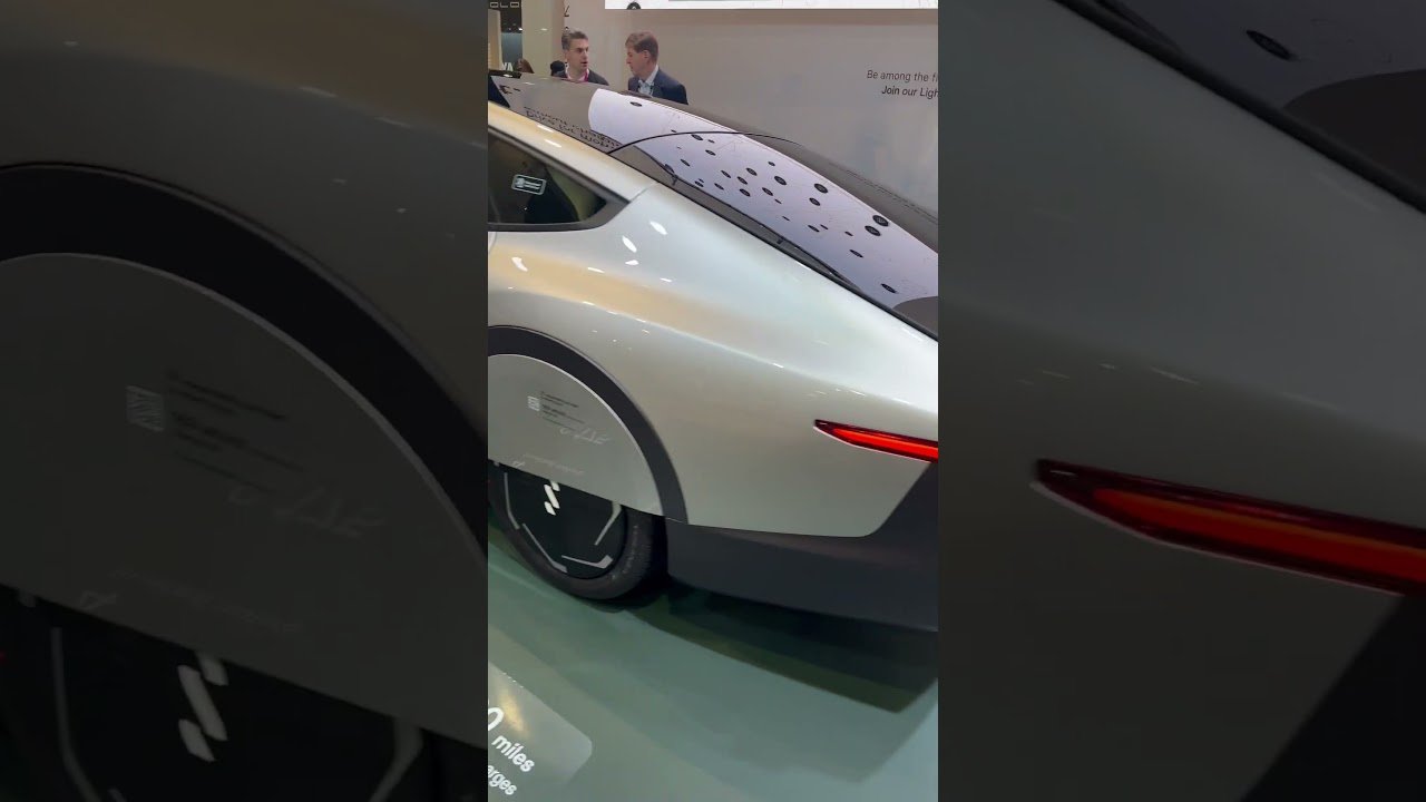 Lightyear 0 solar power electric car CES 2023 #solarpower #electriccar #solarcar
