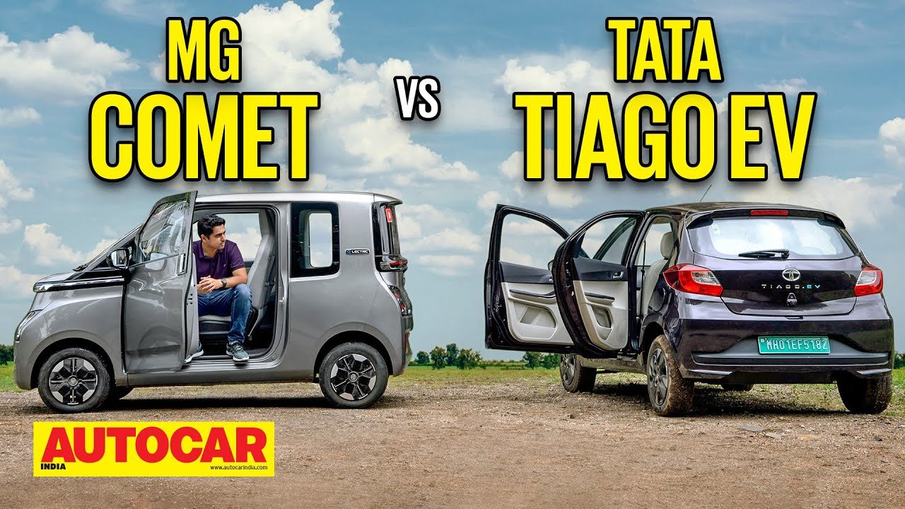 MG Comet vs Tata Tiago EV – Which is the EV for you? | Comparison | Autocar India